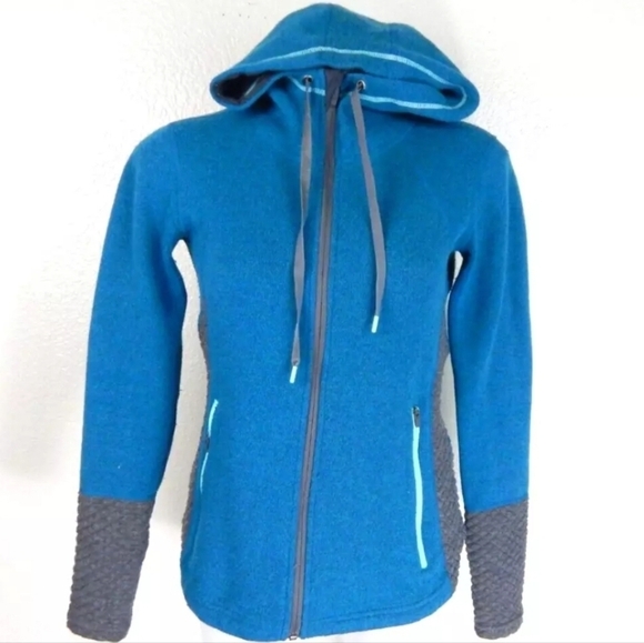 Title Nine Fleece Wool Blend Hooded Jacket - Picture 1 of 3
